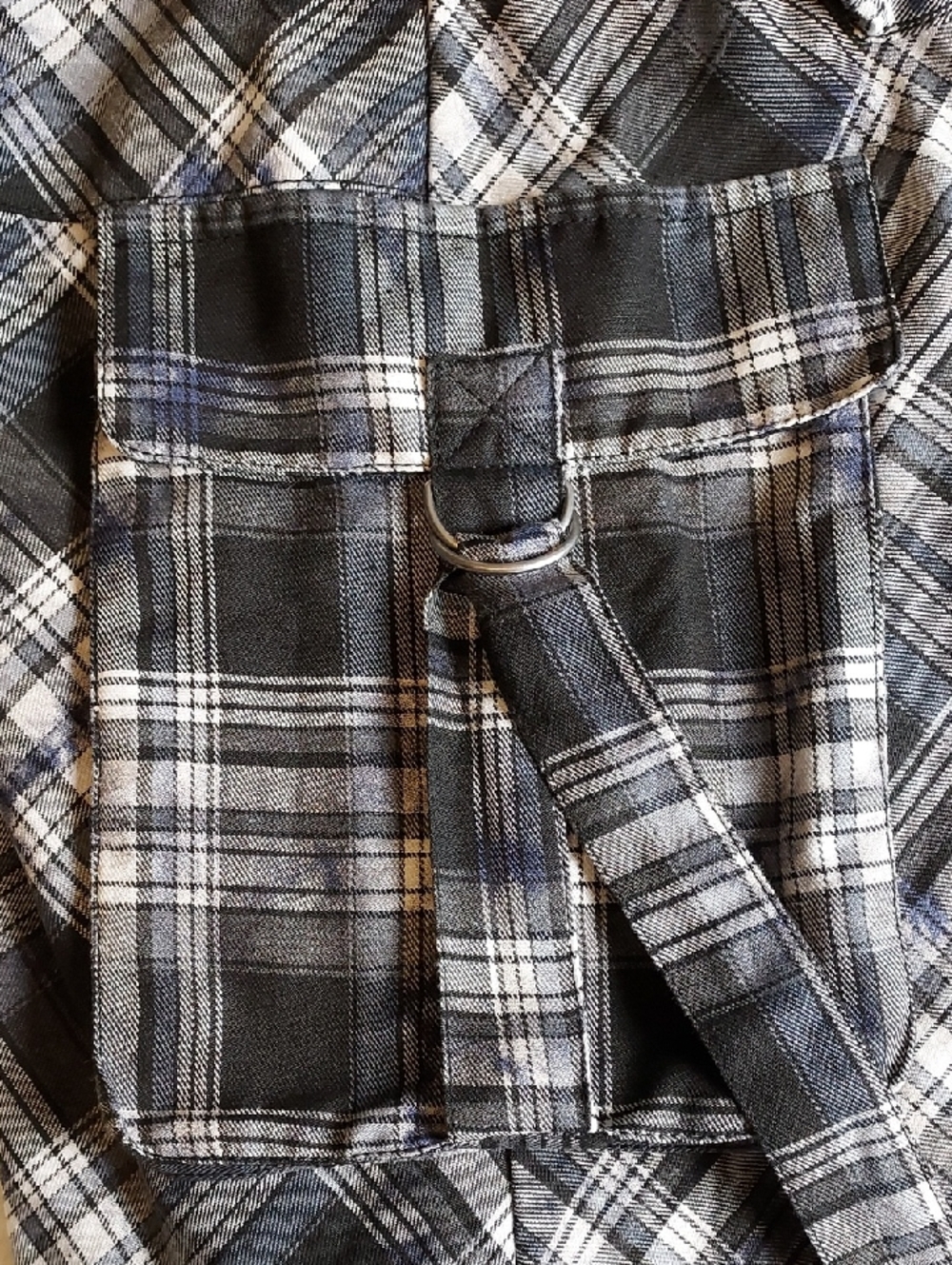 Dolls Kill dELiA*s Retro Grunge Punk Goth Plaid Utility Maximalist Cargo Pants L - Picture 5 of 8